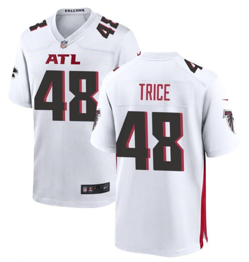 Men's White Atlanta Falcons #48 Bralen Trice Limited Stitched Football Game Jersey